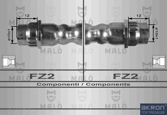 AKRON-MALÒ 8637 - Гальмівний шланг autocars.com.ua