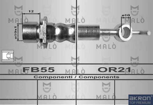 AKRON-MALÒ 80324 - Гальмівний шланг autocars.com.ua