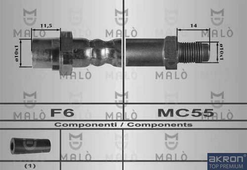 AKRON-MALÒ 80336 - Гальмівний шланг autocars.com.ua