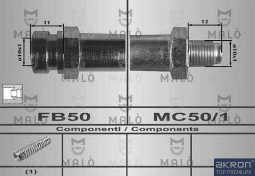 AKRON-MALÒ 80346 - Гальмівний шланг autocars.com.ua