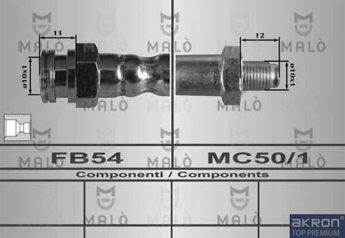AKRON-MALÒ 80352 - Гальмівний шланг autocars.com.ua