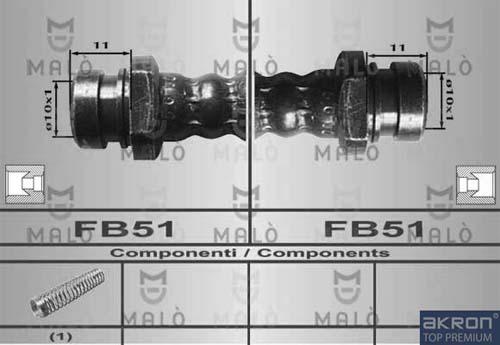 AKRON-MALÒ 80363 - Гальмівний шланг autocars.com.ua