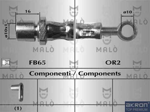 AKRON-MALÒ 80379 - Гальмівний шланг autocars.com.ua