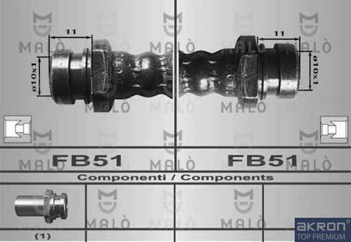 AKRON-MALÒ 80394 - Гальмівний шланг autocars.com.ua