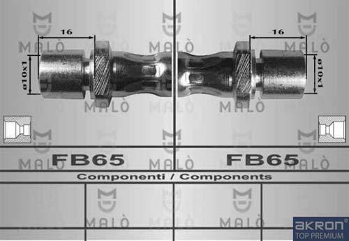 AKRON-MALÒ 80600 - Гальмівний шланг autocars.com.ua