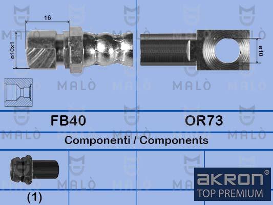 AKRON-MALÒ 80451 - Гальмівний шланг autocars.com.ua