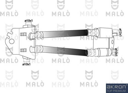 AKRON-MALÒ 80453 - Гальмівний шланг autocars.com.ua