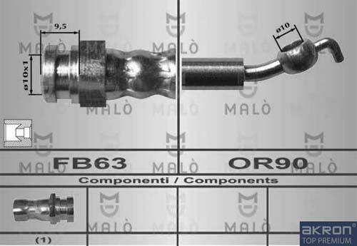 AKRON-MALÒ 80547 - Гальмівний шланг autocars.com.ua
