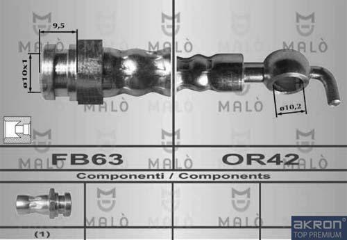 AKRON-MALÒ 80549 - Гальмівний шланг autocars.com.ua