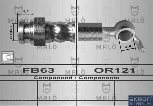 AKRON-MALÒ 80552 - Гальмівний шланг autocars.com.ua