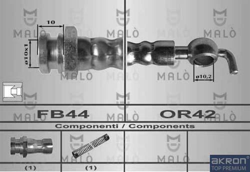 AKRON-MALÒ 80557 - Гальмівний шланг autocars.com.ua