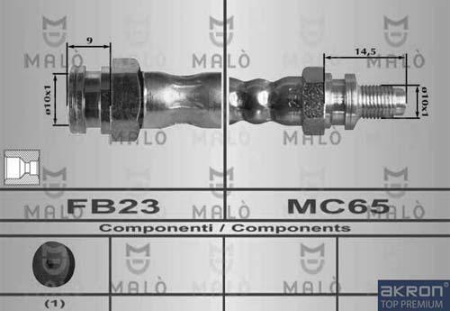 AKRON-MALÒ 80558 - Гальмівний шланг autocars.com.ua
