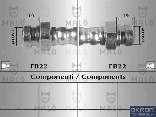 AKRON-MALÒ 80569 - Гальмівний шланг autocars.com.ua