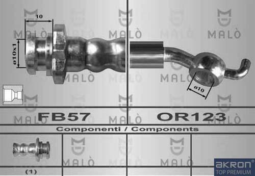 AKRON-MALÒ 80574 - Гальмівний шланг autocars.com.ua