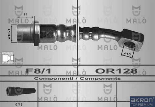 AKRON-MALÒ 80584 - Гальмівний шланг autocars.com.ua