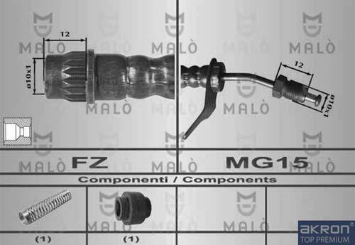 AKRON-MALÒ 80587 - Гальмівний шланг autocars.com.ua