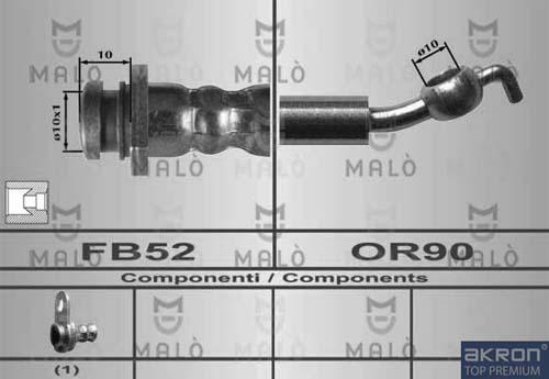 AKRON-MALÒ 80603 - Кронштейн, гальмові шланг autocars.com.ua