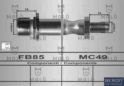 AKRON-MALÒ 80620 - Гальмівний шланг autocars.com.ua
