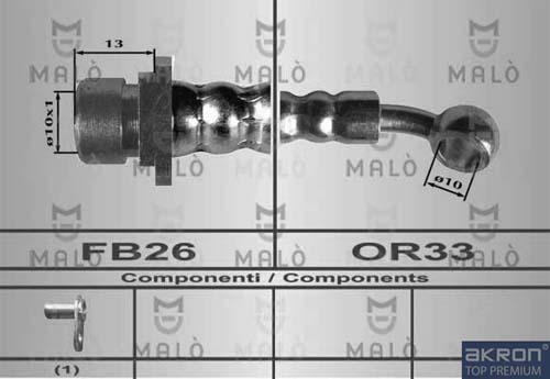 AKRON-MALÒ 80628 - Гальмівний шланг autocars.com.ua