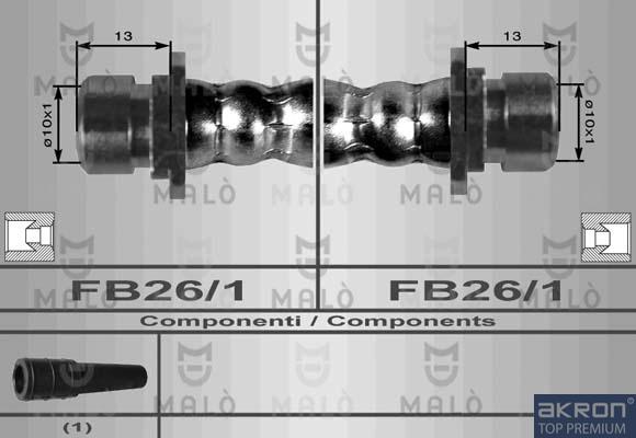 AKRON-MALÒ 8070 - Гальмівний шланг autocars.com.ua