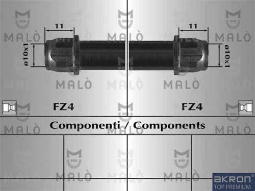 AKRON-MALÒ 80744 - Гальмівний шланг autocars.com.ua