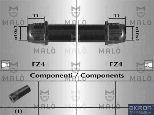 AKRON-MALÒ 80749 - Гальмівний шланг autocars.com.ua