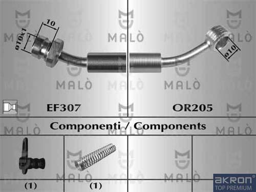 AKRON-MALÒ 80788 - Гальмівний шланг autocars.com.ua