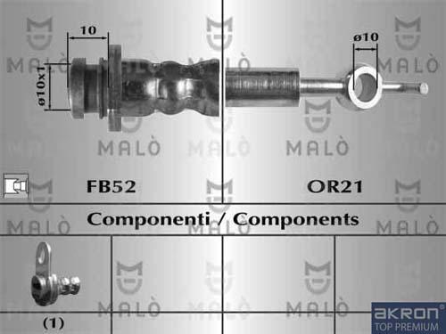 AKRON-MALÒ 80826 - Гальмівний шланг autocars.com.ua