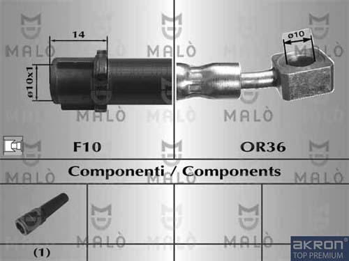 AKRON-MALÒ 80831 - Гальмівний шланг autocars.com.ua