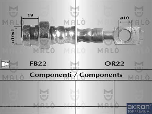 AKRON-MALÒ 80894 - Гальмівний шланг autocars.com.ua