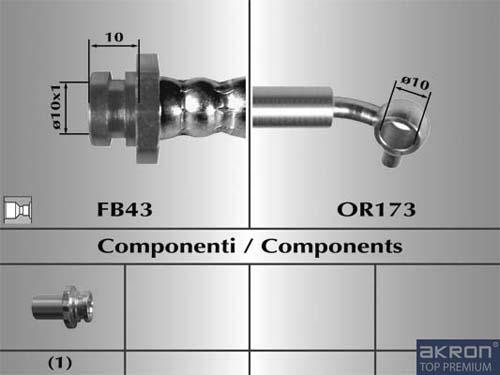 AKRON-MALÒ 80931 - Гальмівний шланг autocars.com.ua