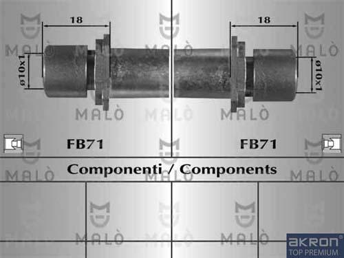 AKRON-MALÒ 80962 - Гальмівний шланг autocars.com.ua