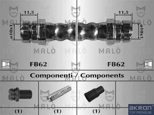 AKRON-MALÒ 81020 - Гальмівний шланг autocars.com.ua
