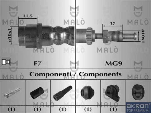 AKRON-MALÒ 81028 - Гальмівний шланг autocars.com.ua