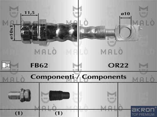 AKRON-MALÒ 81068 - Гальмівний шланг autocars.com.ua