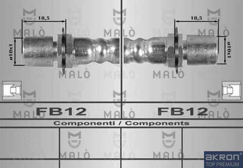 AKRON-MALÒ 8221 - Гальмівний шланг autocars.com.ua