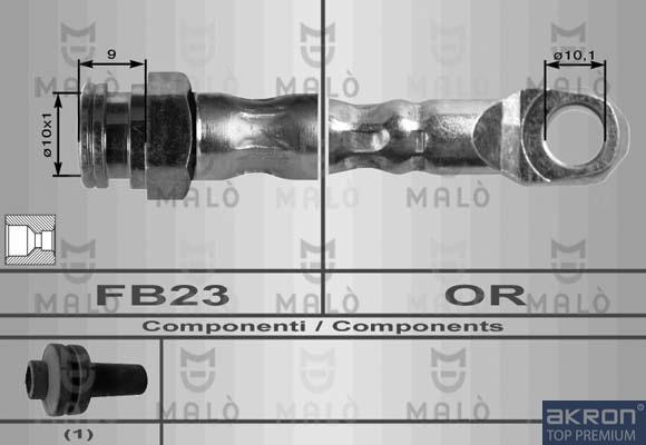 AKRON-MALÒ 8373 - Гальмівний шланг autocars.com.ua