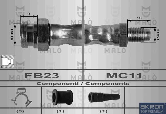AKRON-MALÒ 8411 - Гальмівний шланг autocars.com.ua