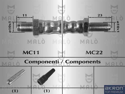 AKRON-MALÒ 8474 - Гальмівний шланг autocars.com.ua