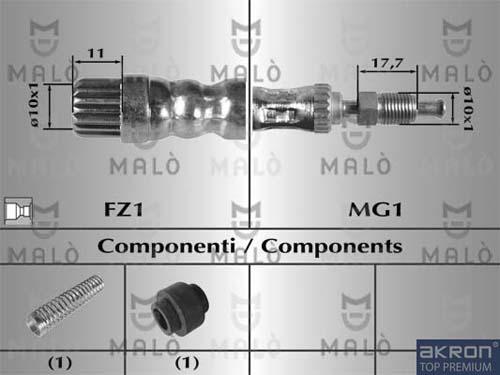 AKRON-MALÒ 8534 - Гальмівний шланг autocars.com.ua