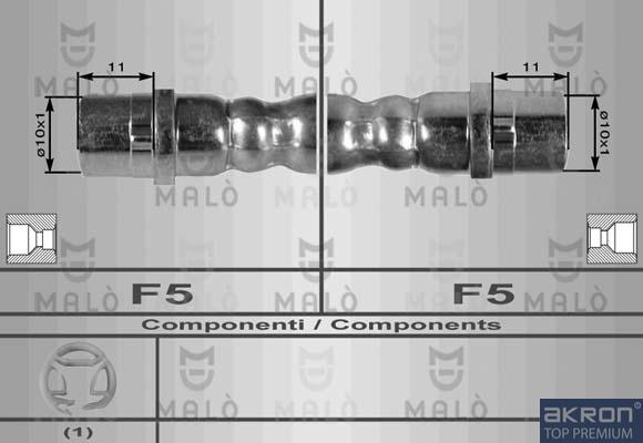 AKRON-MALÒ 8550 - Гальмівний шланг autocars.com.ua