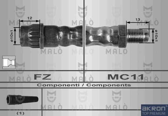 AKRON-MALÒ 8992 - Гальмівний шланг autocars.com.ua