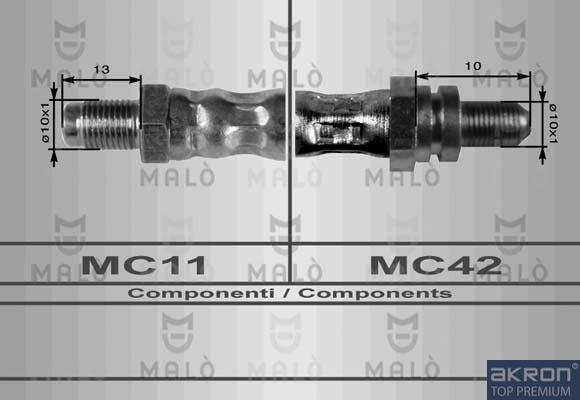 AKRON-MALÒ 8607 - Гальмівний шланг autocars.com.ua