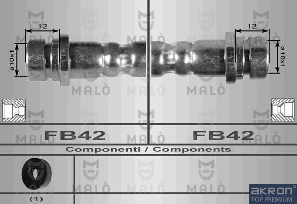 AKRON-MALÒ 8609 - Гальмівний шланг autocars.com.ua
