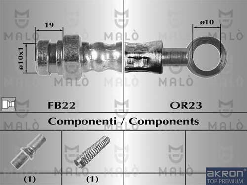 AKRON-MALÒ 8694 - Гальмівний шланг autocars.com.ua
