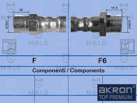 AKRON-MALÒ 8908 - Гальмівний шланг autocars.com.ua