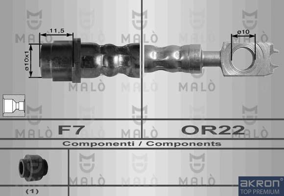 AKRON-MALÒ 8966 - Гальмівний шланг autocars.com.ua