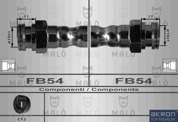 AKRON-MALÒ 8969 - Гальмівний шланг autocars.com.ua