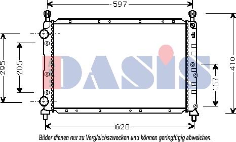 AKS Dasis 010360N - Радіатор, охолодження двигуна autocars.com.ua