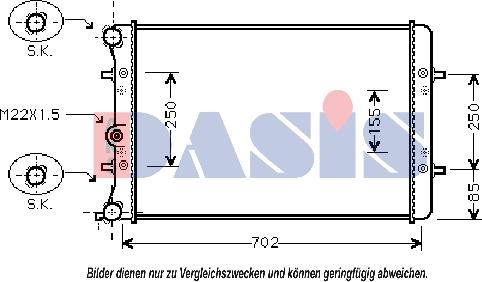 AKS Dasis 040027N - Радиатор, охлаждение двигателя autodnr.net